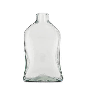 Nkuku Ellam Recycled Glass Bottle Vase Small Clear